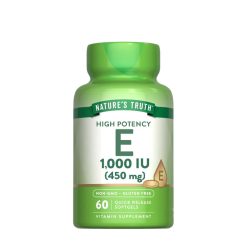 Nature’s Truth Vitamin E 1000 IU – 60 Softgels | High Potency Antioxidant