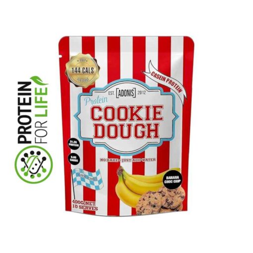 Adonis Protein Cookie Dough, Banana Choc Chip, 400 Gm